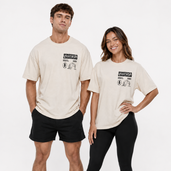 Walk the Walk Unisex Graphic Tee – Bone