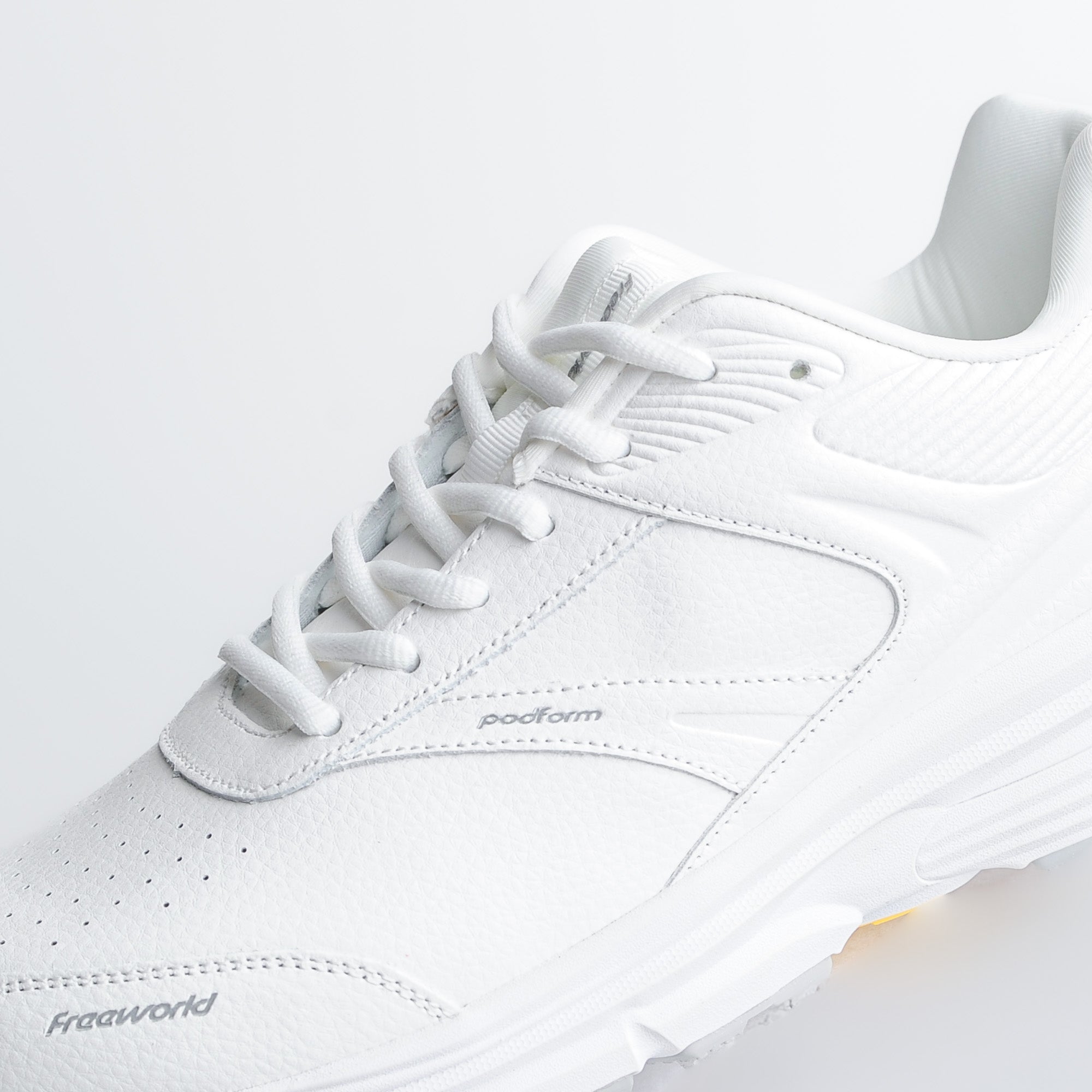 Podform Leather Lace Up - White