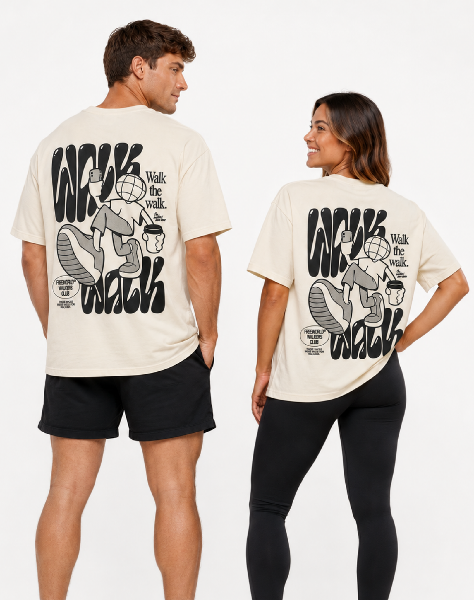 Walk the Walk Unisex Graphic Tee – Bone