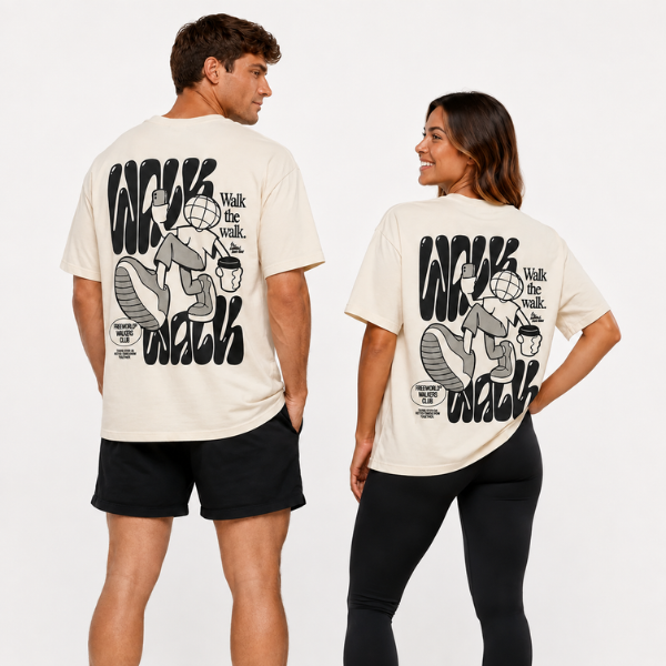 Walk the Walk Unisex Graphic Tee – Bone