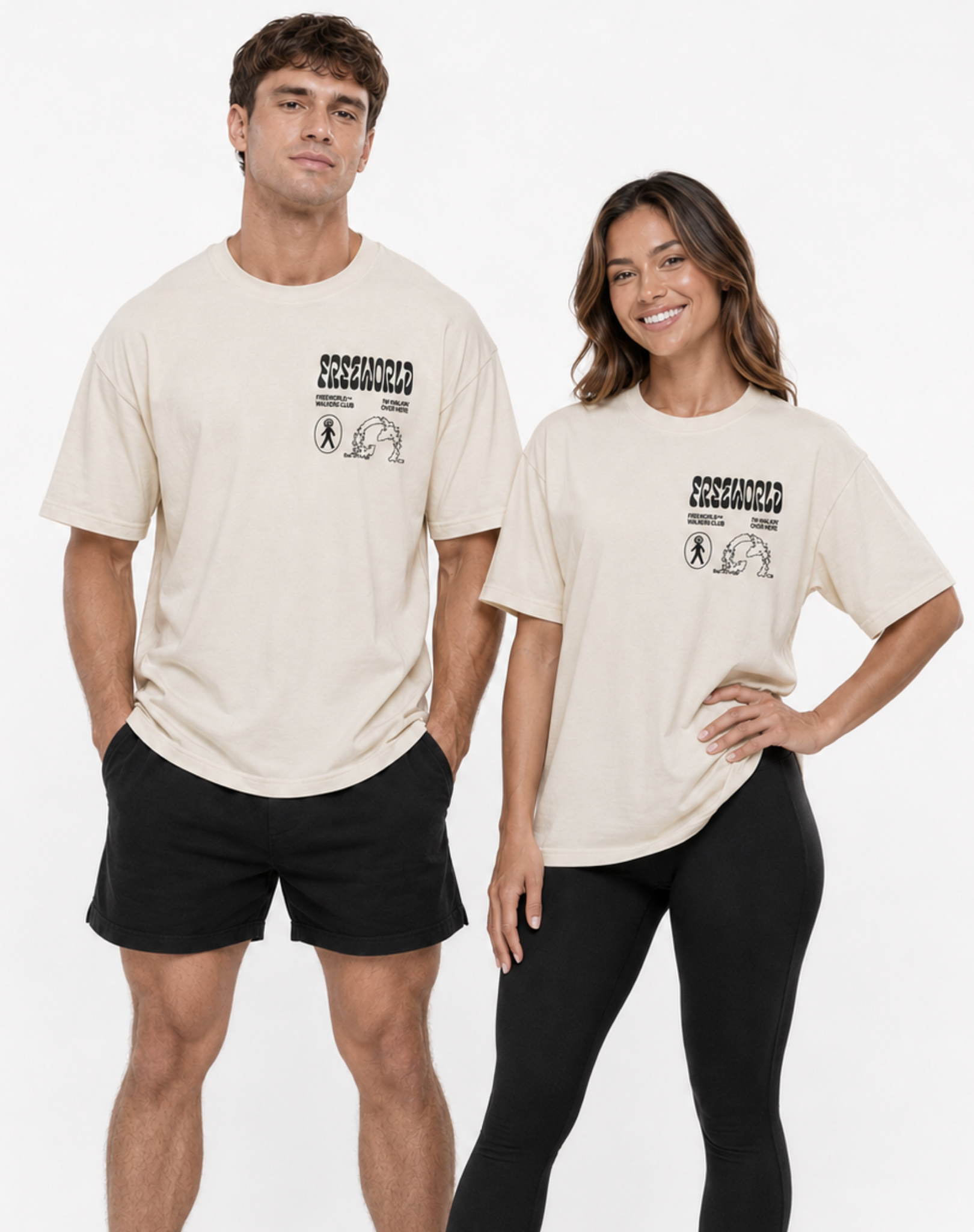 Walk the Walk Unisex Graphic Tee – Bone