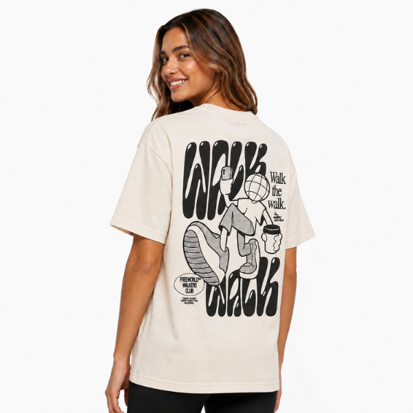 Walk the Walk Unisex Graphic Tee – Bone