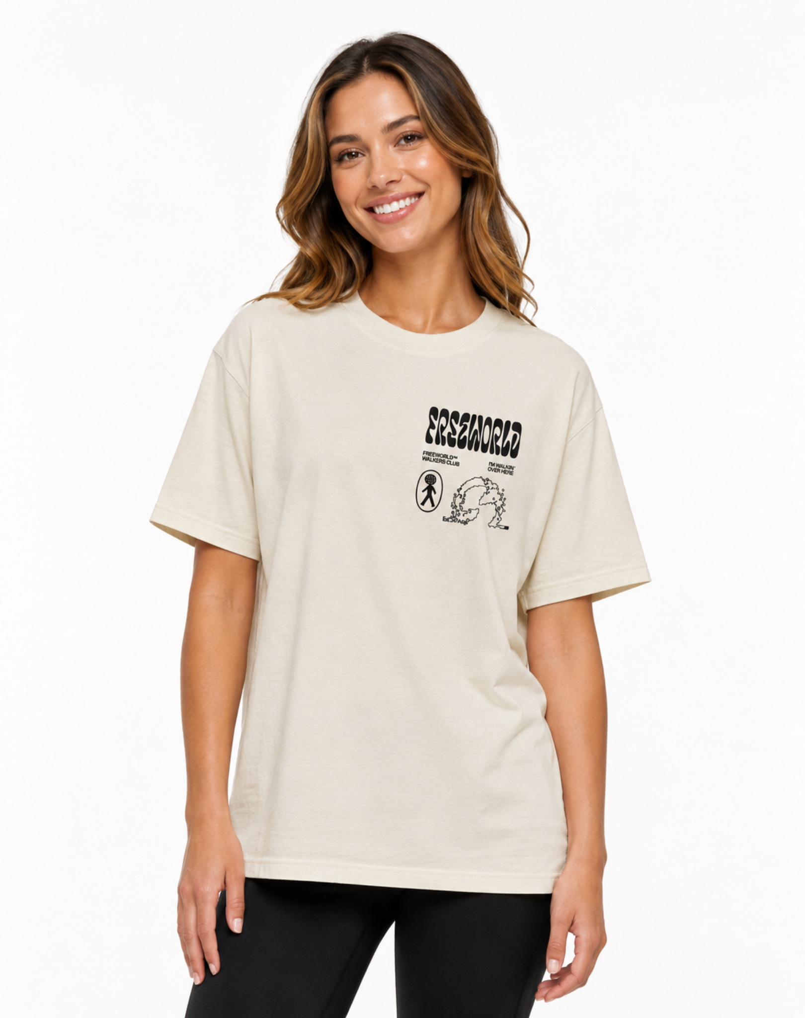 Walk the Walk Unisex Graphic Tee – Bone