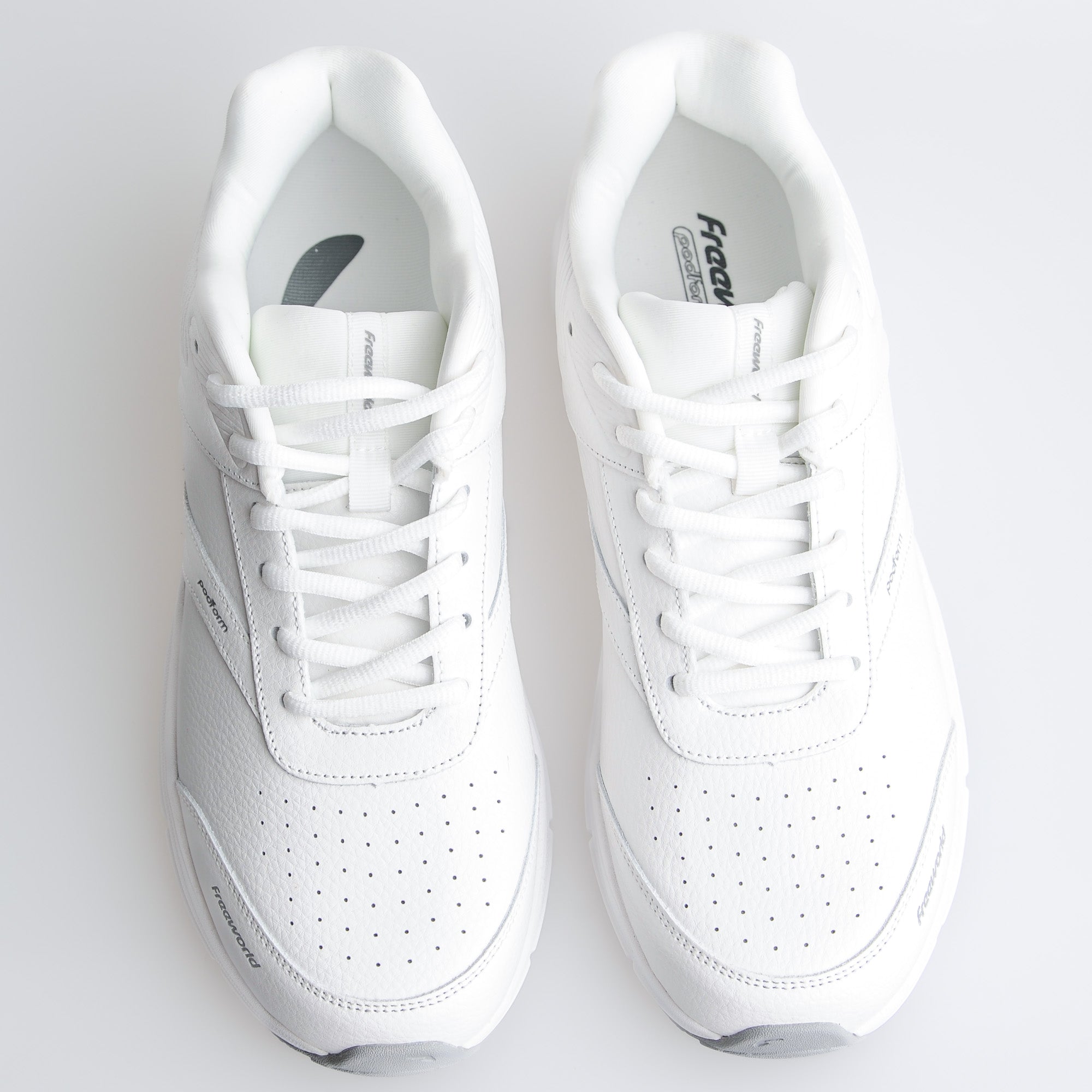 Podform Leather Lace Up - White