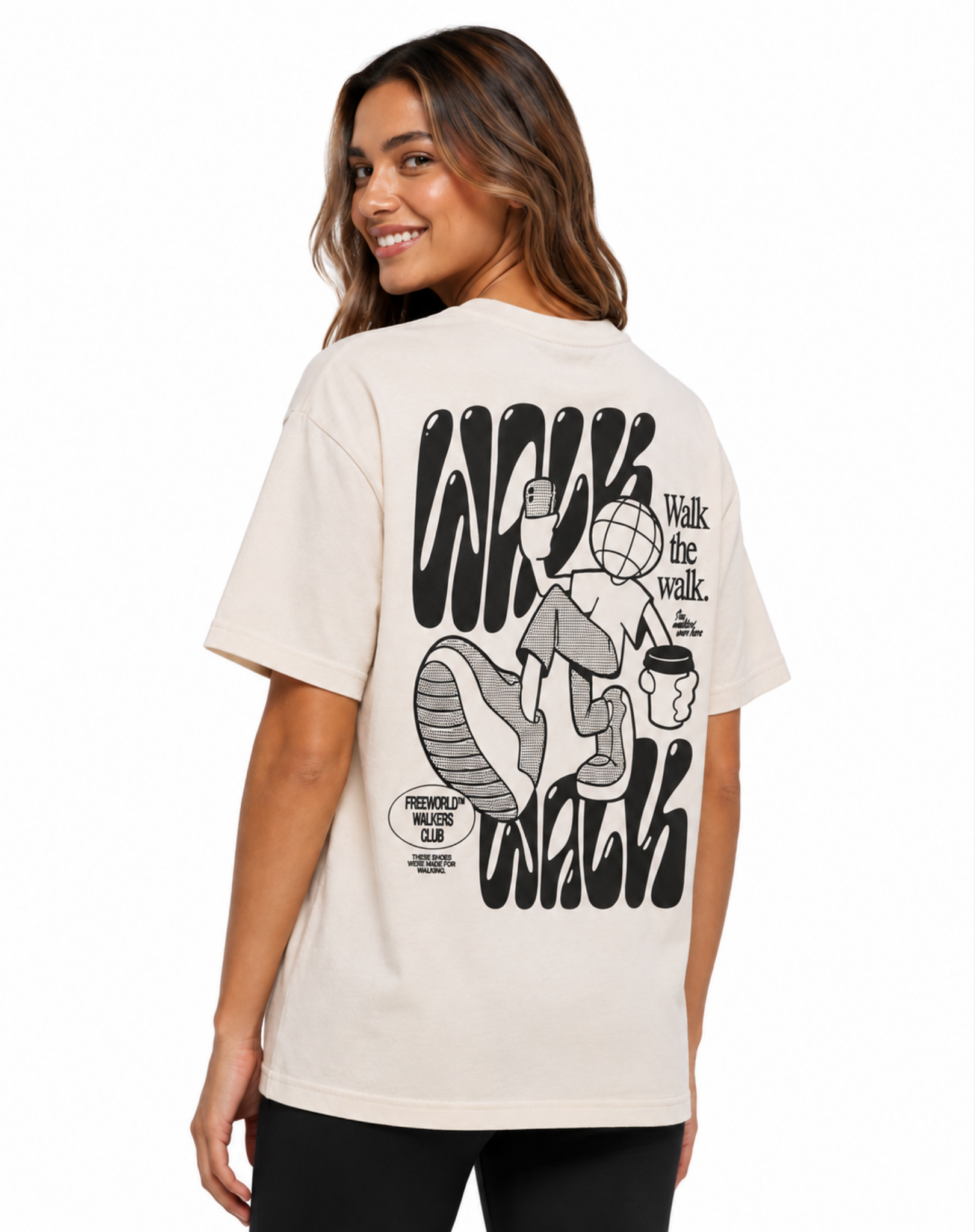 Walk the Walk Unisex Graphic Tee – Bone