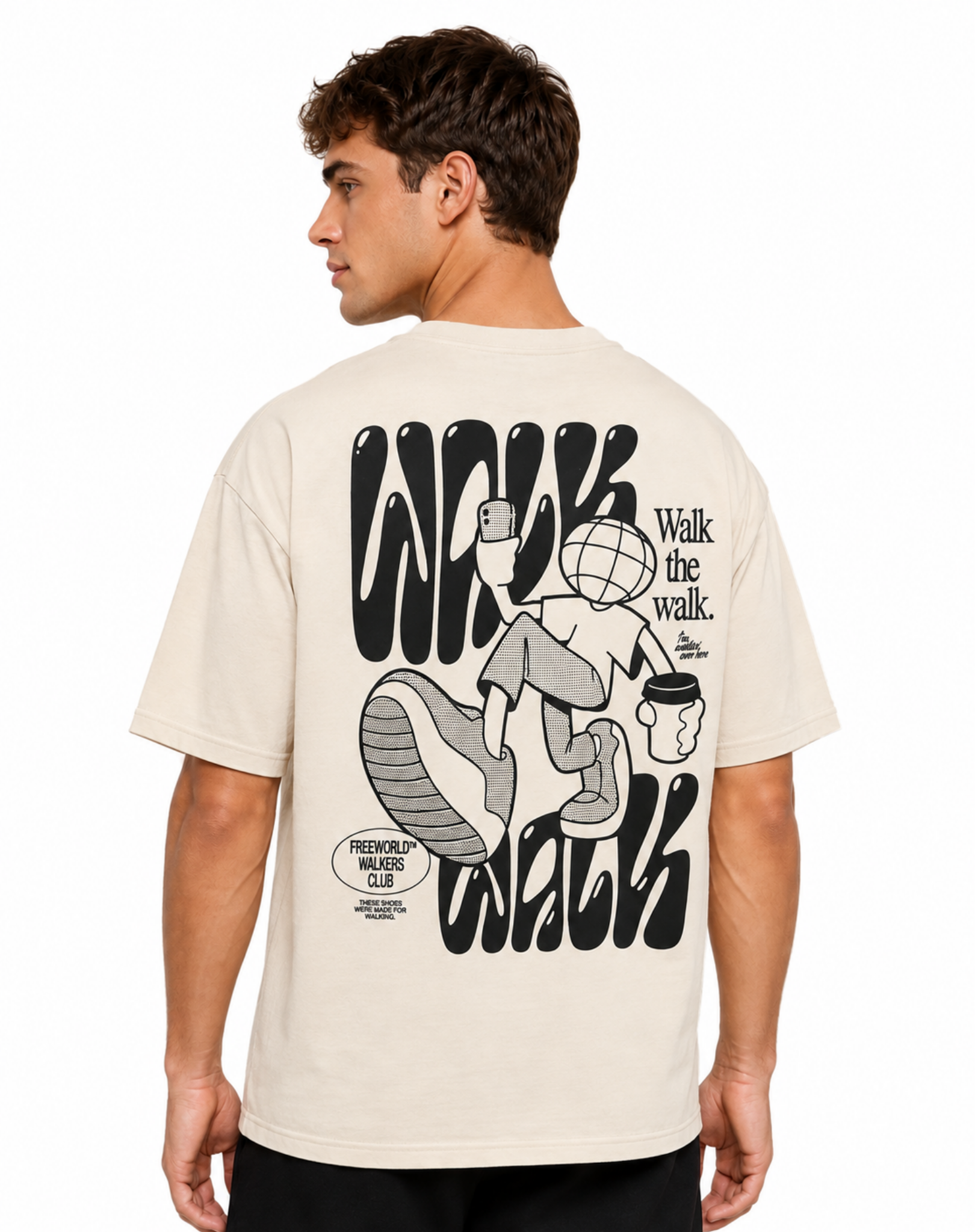 Walk the Walk Unisex Graphic Tee – Bone