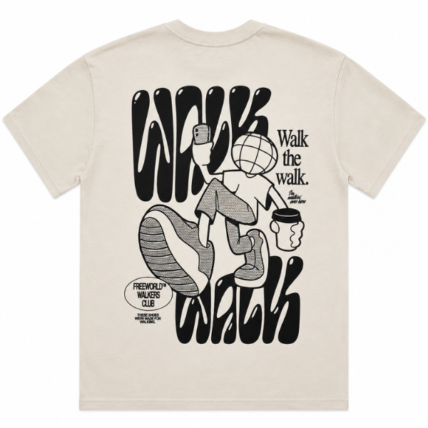 Walk the Walk Unisex Graphic Tee – Bone