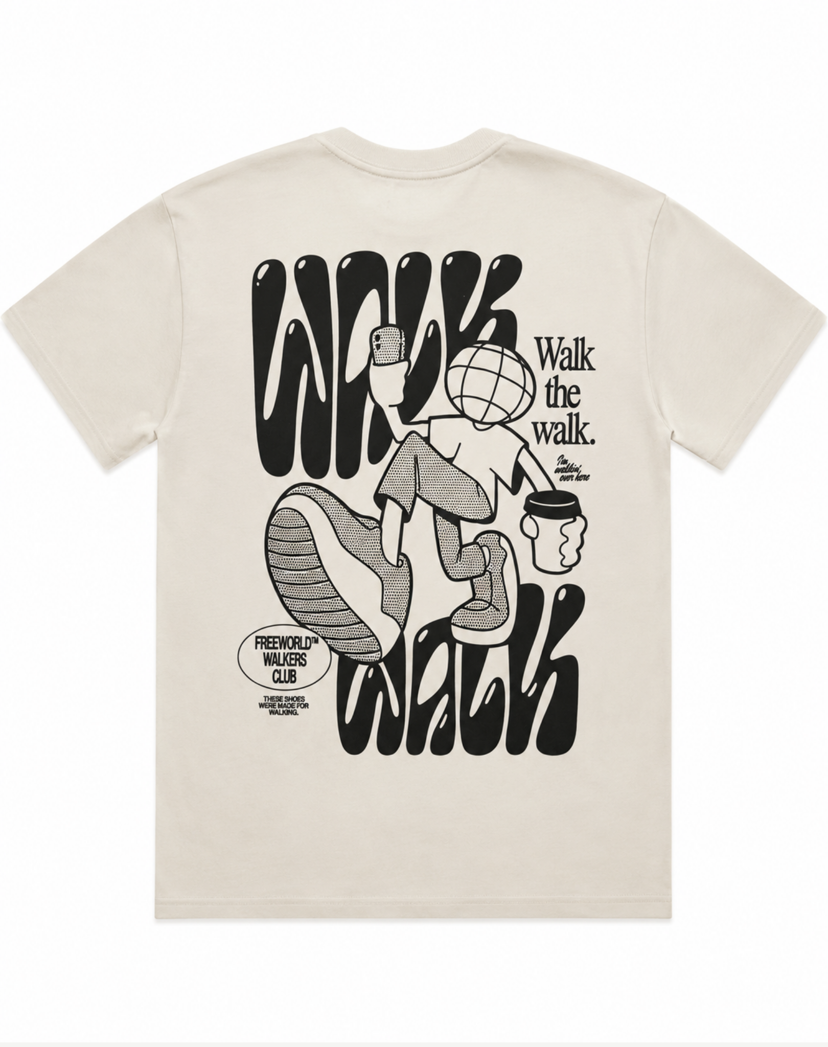 Walk the Walk Unisex Graphic Tee – Bone